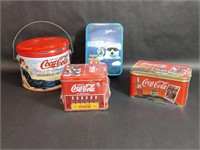 Unopened 1996 Coca Cola Collector Cards, Tins