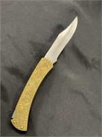 Vintage Japanese brass  folding knife