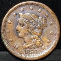 1857 Key Date US Large Cent