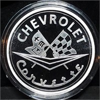 1 Troy Oz .999 Silver Round Chevrolet