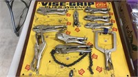 VISE-GRIP PLIER WRENCH ADVERTISING BOARD & TOOLS