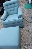 Chair with Ottomen Style Foot Stool