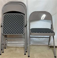 Lot Of 5 Standard Sized Folding Chairs