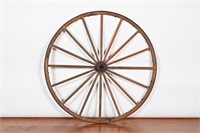 Large Antique Wood/ Metal Wagon Wheel