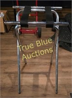 2 Folding Metal Tray Stands 32"