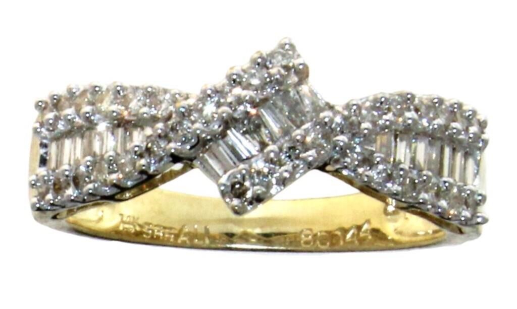 14kt Gold Brilliant 2/3 ct Baguette Diamond Ring