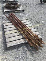 (10) STEEL FENCE POSTS