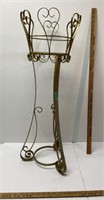 Metal plant stand-12” diameter x 32” tall