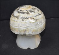 Banded White Brown Onyx Mushroom