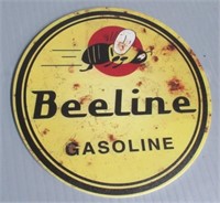 Beeline modern tin sign. Measures: 6" Tall.