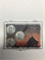 1943 us steel cents P D S
