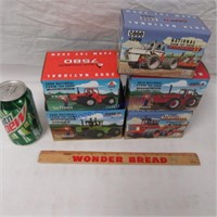 5 National Farm Toy tractors 4x4