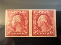 409 MINT PR SPCL IMPERF 1912 WASHINGTON ISS STAMP