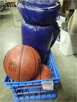 Milk Crate w/ (2) Basketballs, Stearns Camp Mat
