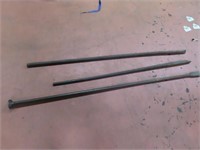 (3) HeavyDuty Breaker Rod Bars Yard Tools 48"~68"
