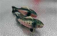 Vintage Ceramic Rainbow Trout S and P Shakers