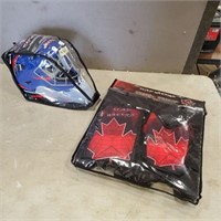 Unused Kids Road Hockey Helmet  w Pads