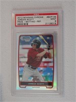 2012 BOWMAN CHROME JORDAN SCOTT MINT 9 PSA