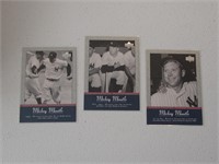 3 CARD MICKEY MANTLE BASEBALL CARD LOT