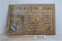 Metal Illinois Wildlife Sign from H. Glick