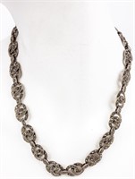 Jewelry Sterling Silver & Marcasite Necklace