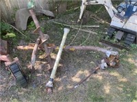 3 Point auger (needs work) and set of forks.