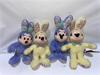 MICKEY AND MINNIE MOUSE EASTER PLUSH DOLLS/4QTY