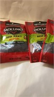 LOT OF 4 JACK LINKS JALAPEÑO BEEF JERKY 1.25 OZ