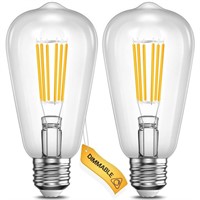 Eastiya Edison LED Light Bulbs 6W Equivalent 60W,