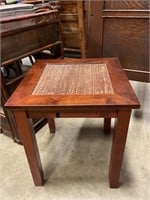 22” tall 18” by 18” square wood table
