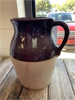 8.5 " VINTAGE STONEWARE PITCHER W/ SMALL CHIP ON