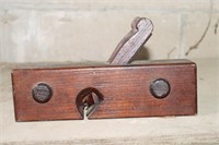 Antique wooden plane with 2 blades