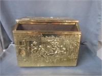 .brass covered lidded box