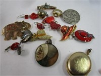 Brooches, Charms, Neck Tie Clip