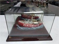 Portsmouth Lightship in Glass Case