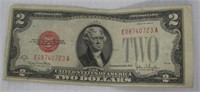 1928G $2 Red Seal note.