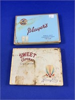 Pair Tin Cigarette Advertising Cases