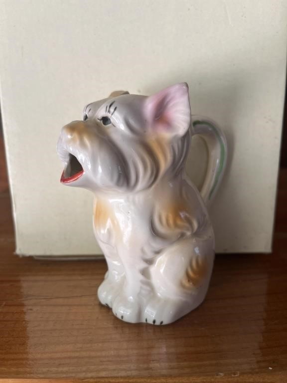 Vintage Creamer Terrier Dog Figurine Hand painted