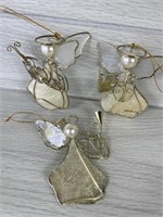 SET OF 3 ORNAMENTS - ANGELS PLAYING INSTRUMENTS