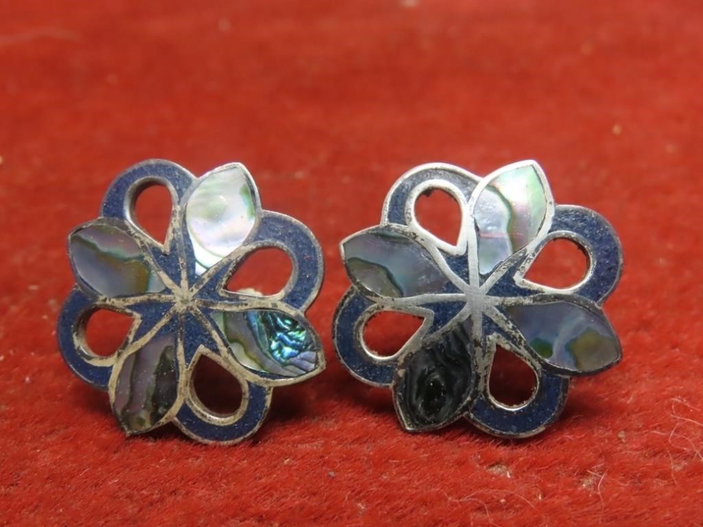 Pair Sterling silver earrings.