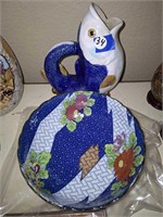 ASIAN PLATE AND FISH PITCHER