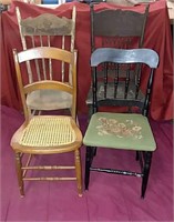 (4) Misc. Wooden Chairs