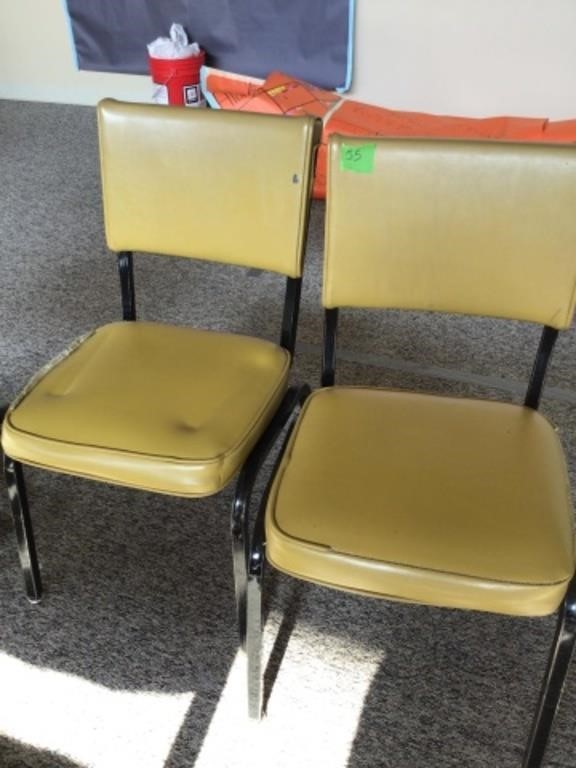 2 yellow chairs