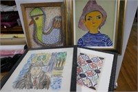 Quantity Folk Art Paintings