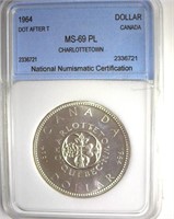 1964 Dollar NNC MS69 PL Charlottetown