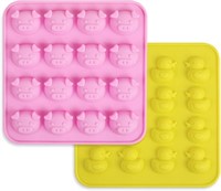 Duck and Pig Silicone Molds- for non-stick food