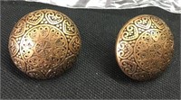 Ornate, Round Pierced Earrings