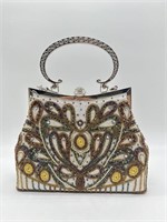 Vintage-Style Beaded Women’s Peacock Purse