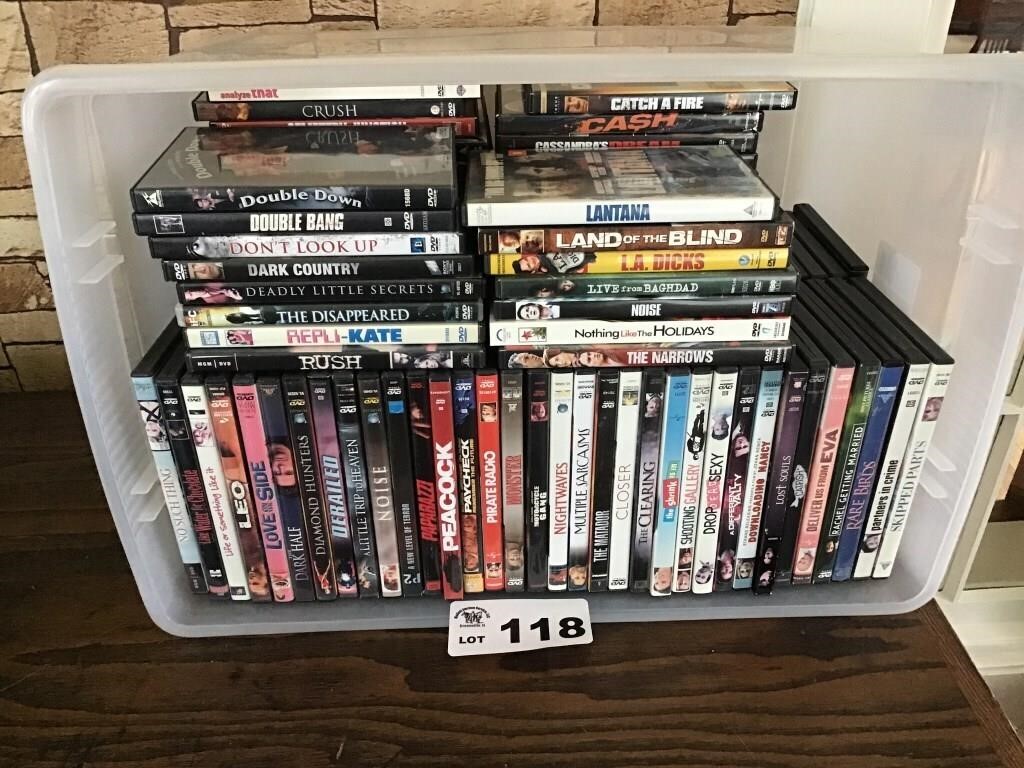 TOTE OF DVDS
