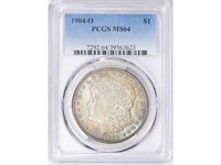 1904-O Morgan Silver Dollar PCGS MS-64 (Toned)